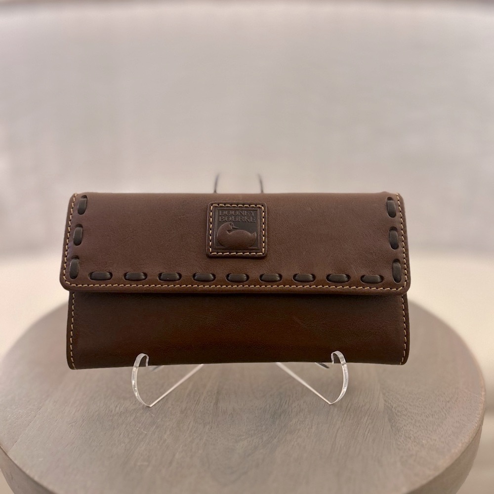 Dooney and Bourke Florentine Continental Clutch Wallet in CHESTNUT